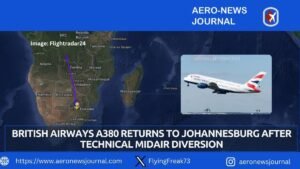 British Airways A380 Returns to Johannesburg After Technical Midair Diversion