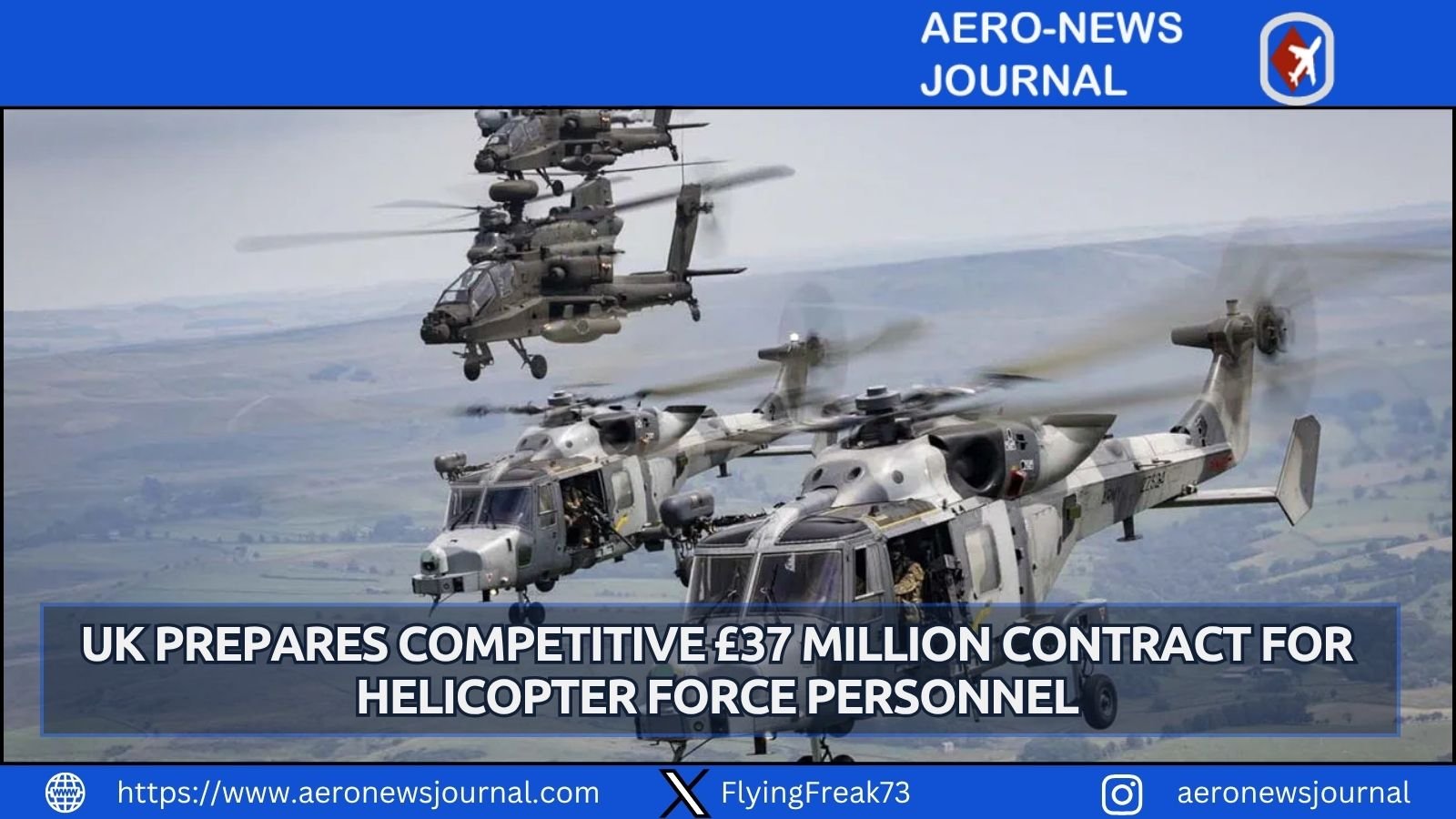 UK MOD seeks a £37m flexible contract for engineering and logistics personnel supporting helicopter forces at RAF and Navy bases.