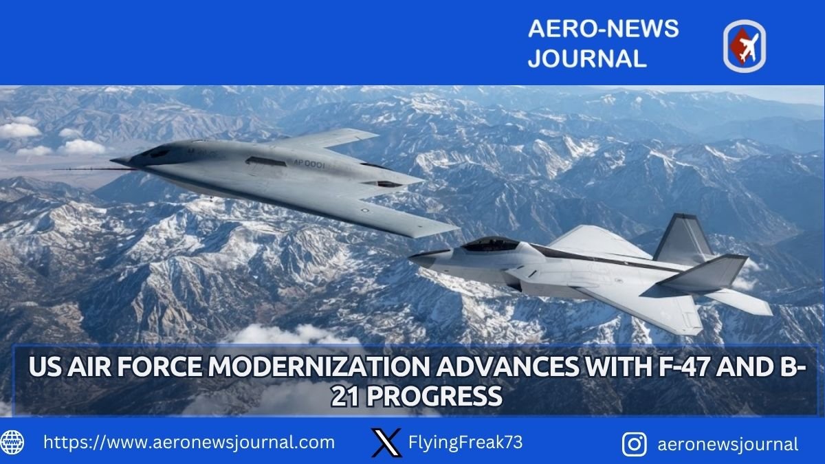 US Air Force aviation programs advance as the F-47 fighter and B-21 Raider bomber meet key development milestones for future air dominance.