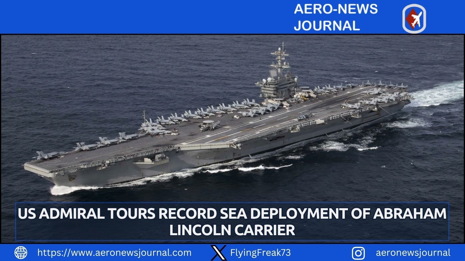 Adm. Brad Cooper, top US Middle East commander, tours USS Abraham Lincoln after 240+ days at sea in Iran support ops.