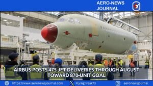Airbus Posts 475 Jet Deliveries Through August Toward 870-Unit Goal