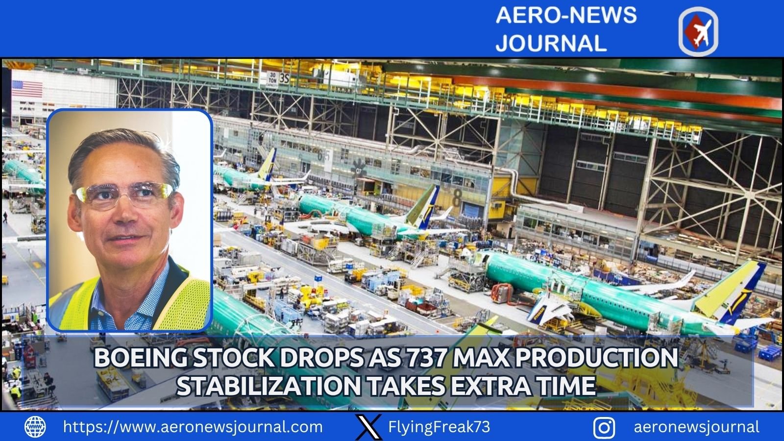 Boeing shares slide as CEO Kelly Ortberg says 737 MAX output stabilization is taking longer than expected.