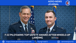 F-22 Pilot Wins Top Safety Award After Wheels-Up Landing