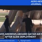 Trump Leaves Andrews Aboard Qatar Air Force One After Slide Deployment