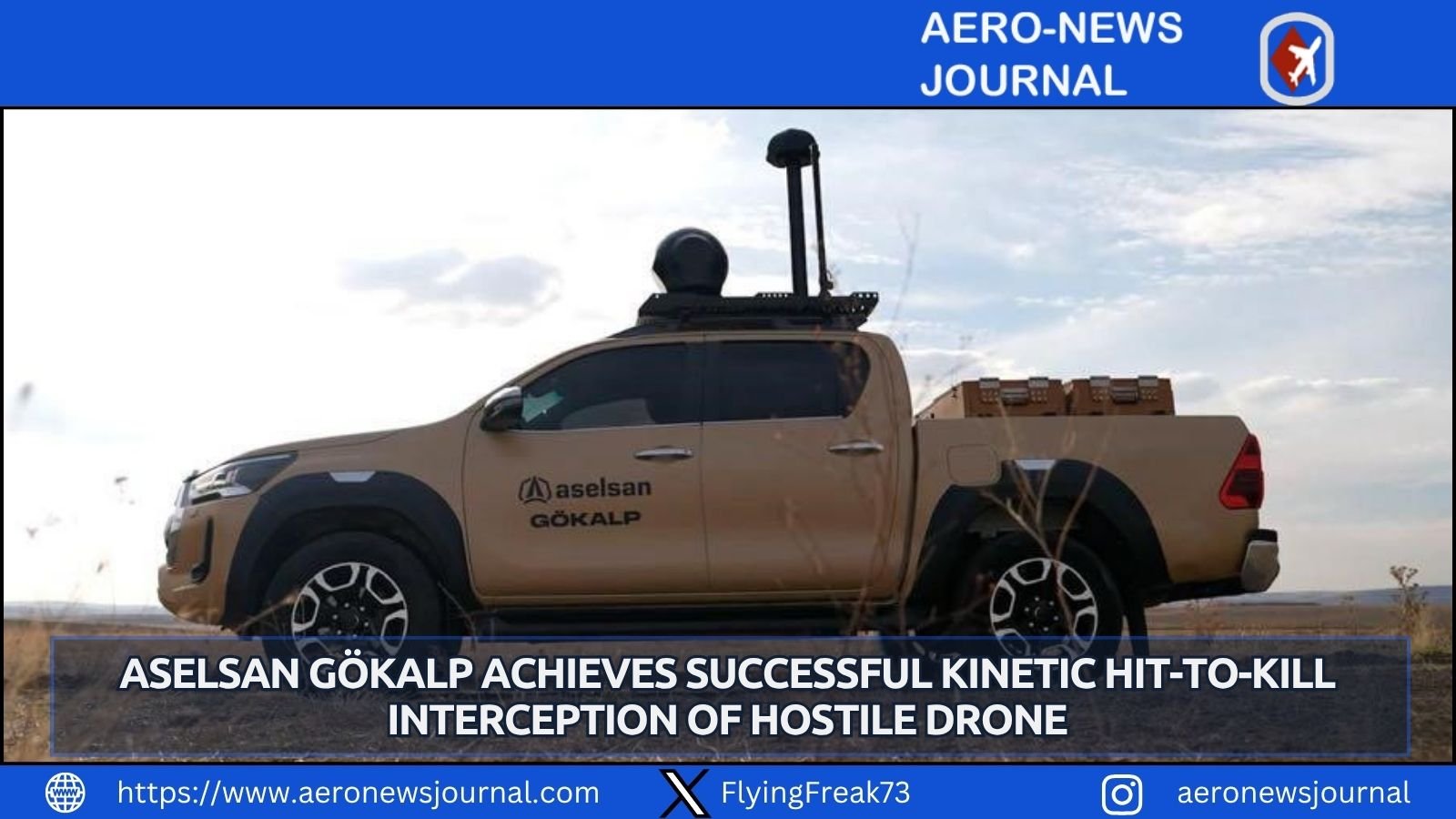 ASELSAN GÖKALP destroys hostile drone mid-air using kinetic hit-to-kill in live Ankara counter-UAV demonstration.